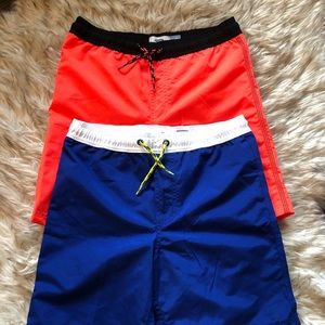 OLD NAVY Boys 10-12 large swim shorts 2 pair